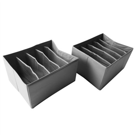 Sammenleggbar oppbevaringsboks, sett med 2 jeans garderobeskap arrangører stoffkjole arrangør med rom for bukser, skjorter