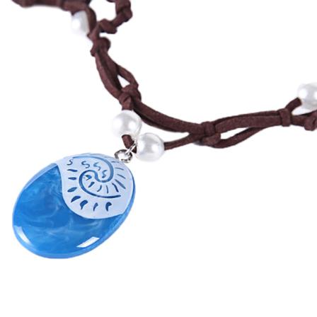 Romance Blue Stone Hänge Halsband Polynesien Ocean Princess M