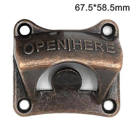 1 stk flaskeåpner veggmontert veggflaskeåpner veggåpner med montering (svart)