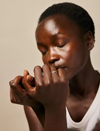 Enamel Copenhagen Ring, Amore - Silver - ADJUSTABLE 48-52