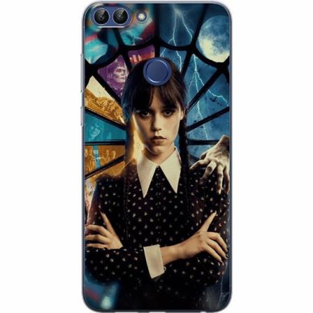 Huawei P Smart Genomskinligt Skal Wednesday Addams