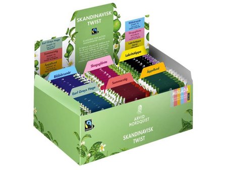 ARVID NORDQUIST Te Sortimentslåda Skandinavisk Mix 6 smaker 90/fp - Lyreco - Kök och servering - Kaffe och te - Te