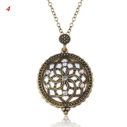 Erikoismuotoiltu kaulakoru suurennuslasi vintage-ketju suurennuslasi kaulakoru riipus isoäidin lahja metalli antiikki lahja