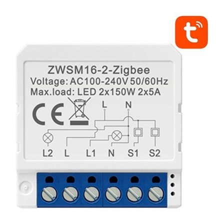Smart brytermodul ZigBee Avatto ZWSM16-W2 TUYA