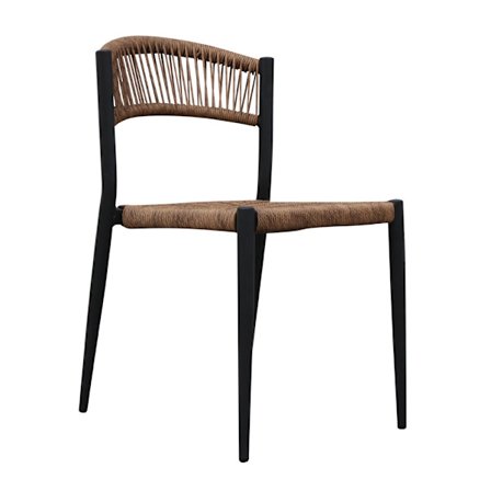 Mustapähkinä Carla-tuoli, 46x61x78 cm, Pinottava