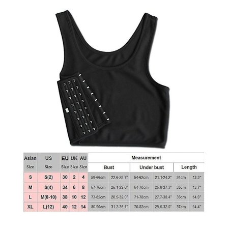 Åndbar trådløs brystbinder tank top til kvinder S sort