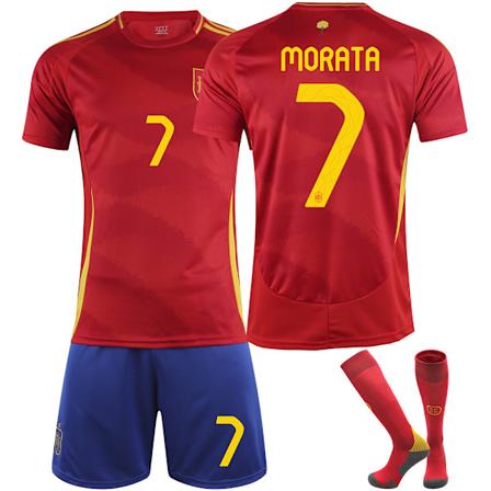 2024 Spanien Hemmatröja Nr. 7 MORATA Tröja M 7 MORATA
