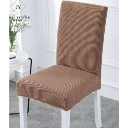 Khakifärgade-6 Miljövänliga Stretch Stolsöverdrag