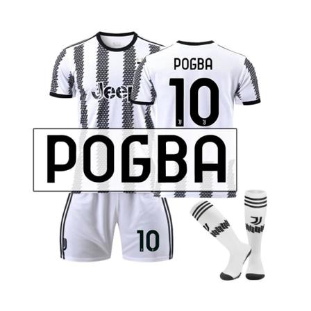 Juventus Hjemmetrøje 2022/23 Pogna No.10 Fodboldtrøje 3-delt Sæt til Børn Voksne 28(150-155CM)