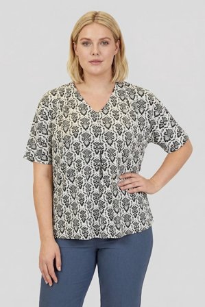 CISO - Kortærmet T-shirt – Sort – V-Hals