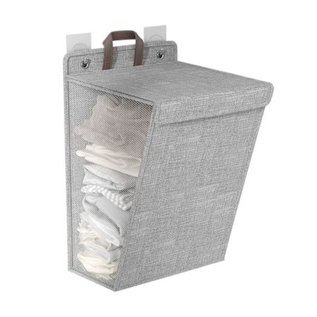 Riippuva pyykkikori seinäkiinnitettävällä muotoilulla, tilaa säästävä kokoontaitettava muotoilu, kokoontaitettava pyykkikori makuuhuoneeseen 