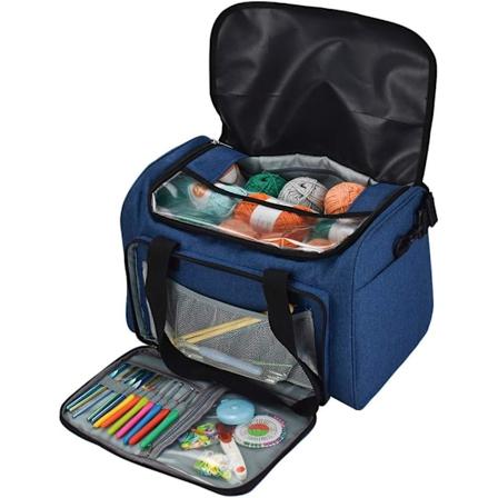 Suuri neulelaukku, neulelaukku Tekstiilalangan säilytykseen, Knitti