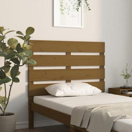 Vidaxl Sänggavel Honungsbrun 75x3x80 Cm Massiv Furu Brun