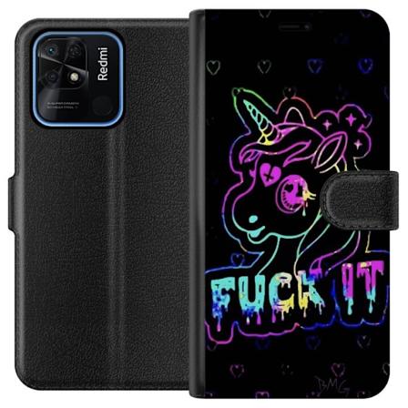Xiaomi Redmi 10C Lommeboketui Fuck it Unicorn