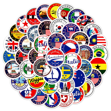 120 Bagagemærkater Kufferter Rejsemærker Vintage Retro Vinta