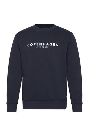 O-Neck Printed Sweat Navy Lindbergh