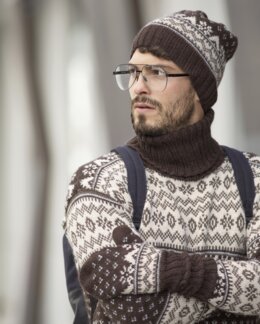 Strikkeoppskrift Genser og lue Edmund - Du Store Alpakka