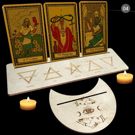 2/4stk Tarotkortholder i træ til Witch Divination Tools Displ