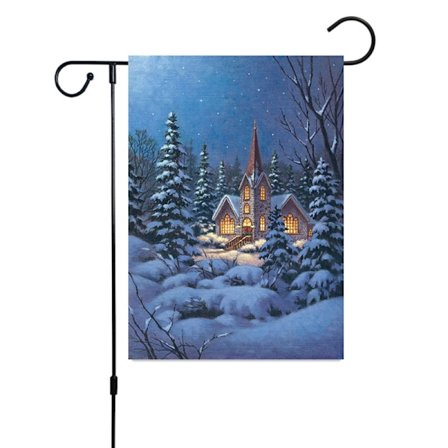 Juldekoration Banner, 30*45cm Dubbelsidig Linne God Jul