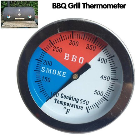Rostfri grill BBQ rökare Grill termometer temperatur