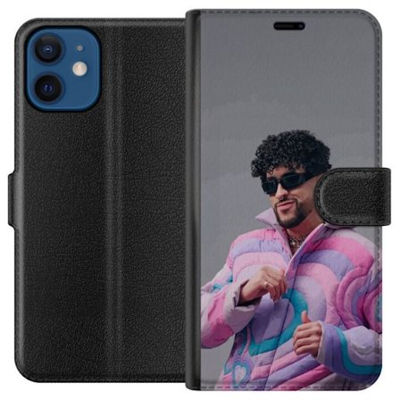 Yhteensopiva Lompakkokotelo Apple iPhone 12 mini Värikäs kuvaus surullisesta sydämestä rannalla palmujen, delfiinien ja auringonlaskun kanssa retro-ta