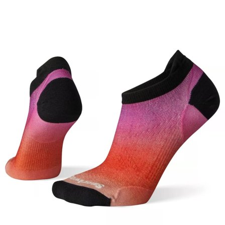 Smartwool PhD Run Ultra Light Ombre Print Micro Socks Unisex workout socks Red 34-37