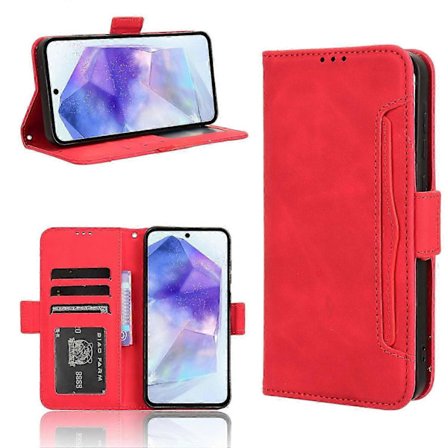 Galaxy A35 5G -kotelo korttipidikkeellä - Magneettisuljettava nahkalompakkokotelo Galaxy A35 5G:lle