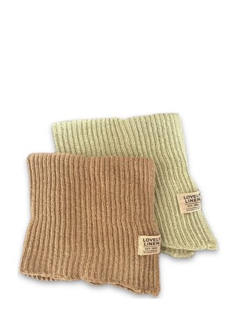 Lovely Linen Claire Cleaning Cloth (2-Pack) - Brown - 25X25