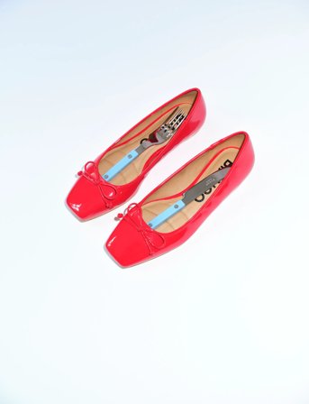 Bianco Biarose Karré Ballet Flat Faux Leather - Red - 38