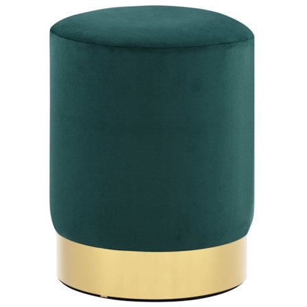 Pall mörkgrön och guld sammet 28 x 36 cm