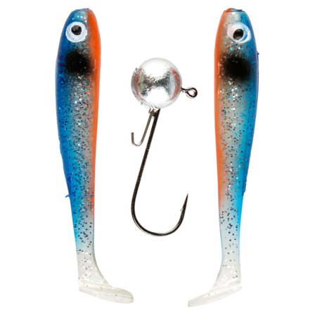 IFISH The Demon Shad 10cm, 2pcs inc. Jighead - Ghost Blue