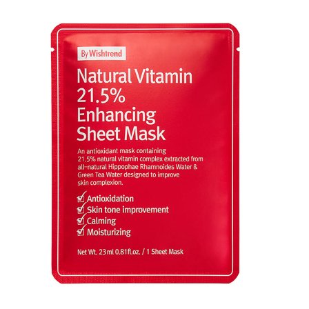 By Wishtrend Natural Vitamin 21.5% Enhancing Sheet Mask, Skincare, Masker, Sheet Masker