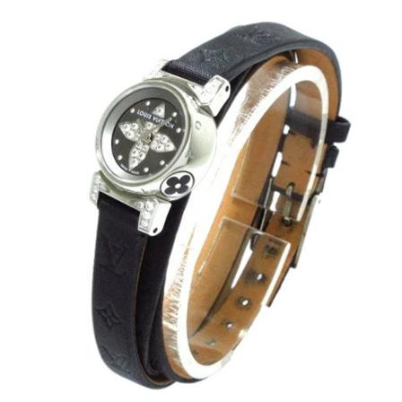 Louis Vuitton Vintage, Pre-owned Stainless Steel watches Zwart, Dames, Maat:ONE Size