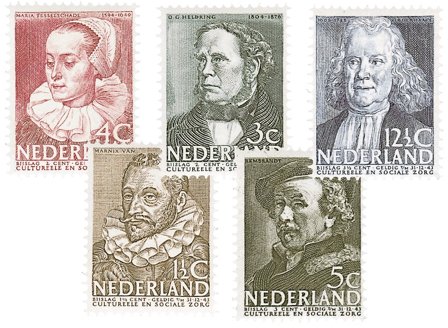 Holland 1938 - NVPH 305-309 - Ubrugt