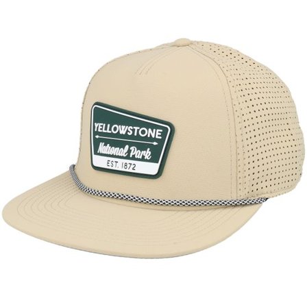 American Needle - Beige snapback Keps - Yellowstone Buxton Pro Beige Perforated A-Frame Snapback @ Hatstore