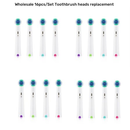 Partihandel 20/16/4 st Set Elektriskt tandborsthuvud för Oral B Sensitive Ersättningsborsthuvuden D25 D30 D32 D18 4739 3709 D4510