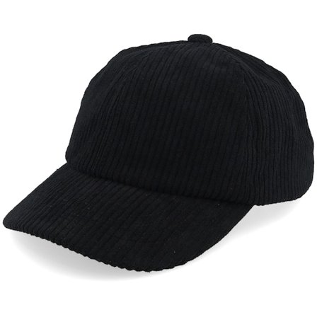 Seeberger - Noir unconstructed Casquette - Corduroy Baseball Cap Black Dad Cap @ Hatstore