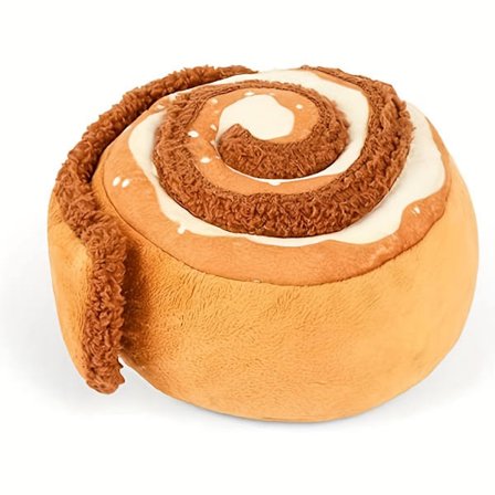 Plysj Donuts Hundeleke - Slitesterk Knirkende Tygg Toy for Alle Raser, Mykt Kaffetema Design med Kremet Glasur og Strøssel