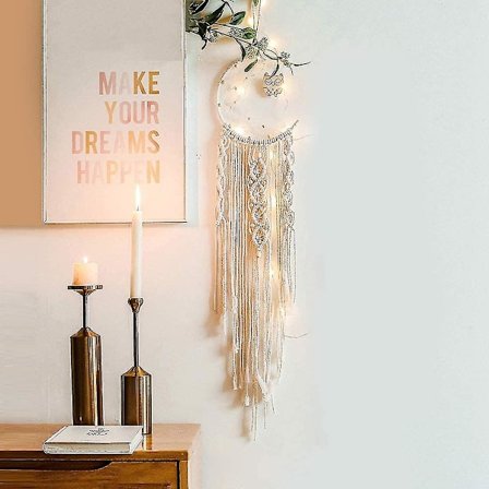 Makraméveggdekorasjon i boho-stil, vevd veggdekorasjon, bohemsk vevd veggteppe