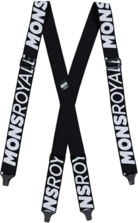 Mons Royale Afterbang Suspenders Unisex Black / White