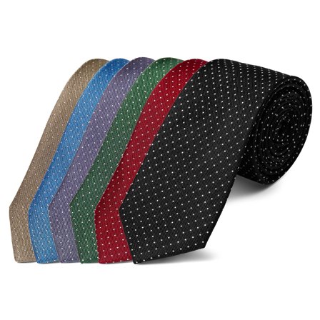 Set di cravatte in seta a pois per uomini - Set di cravatte