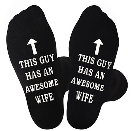 Morsomme sokker menn pustende bomull sklisikre "This Guy Has An Awesome Wife"