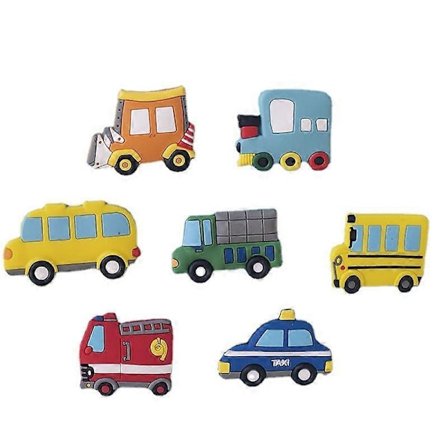 Kreativ tegneserie blød lim køleskabsmagnet, flise personlighed sød bil frugt dyr whiteboard børn tidlig uddannelse sticker