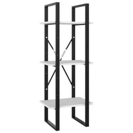Vidaxl Bokhylla 3 Hyllor Vit 40x30x105 Cm Konstruerat Trä Vit