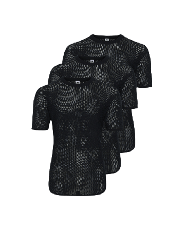 Dovre 3-pack Undertröja "mesh" | Merinoull Svart Underlinnen & t-shirts Herr S