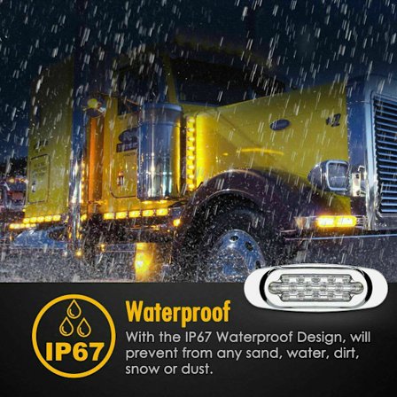 4 stk. hjørne sidemarkør LED-lys konturlampe lastbil trailer varevogn