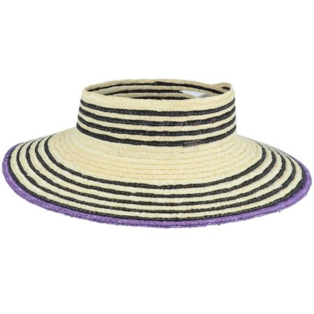Brixton - Beis straw Sombrero - Joanna Light Tan/Black Visor Straw Hat @ Hatstore