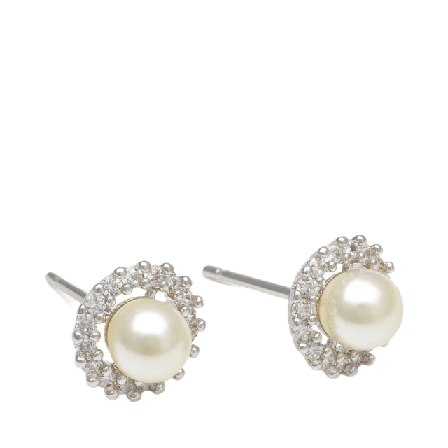 Lily and Rose Colette pearl stud earrings - Ivory Örhängen Dam Silver ONESIZE