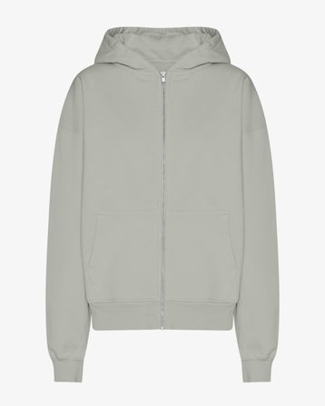 Organic Oversized Zip Hood - Steel Blue - Female - S