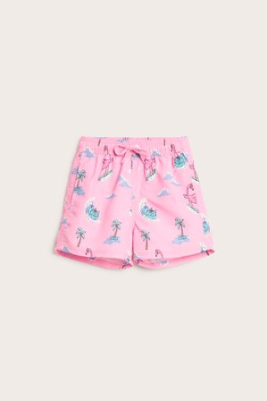 Kappahl | Badshorts med surfmotiv | Ljusrosa
